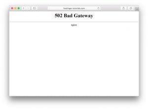502 Bad Gateway
